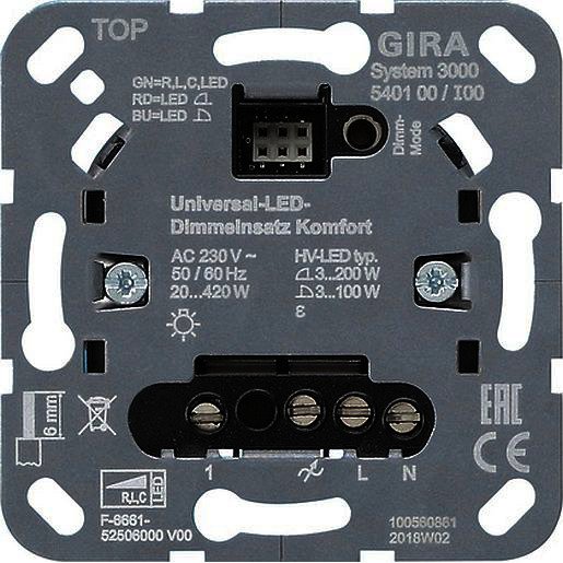 Gira System 3000 UNI-LED Dimmeinsatz Komfort