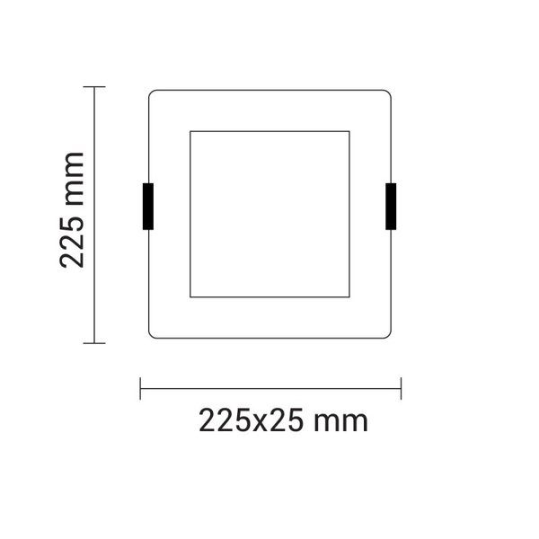 Einbauleuchte Quadratisch 18W / 1250lm / 2800k / Weiß